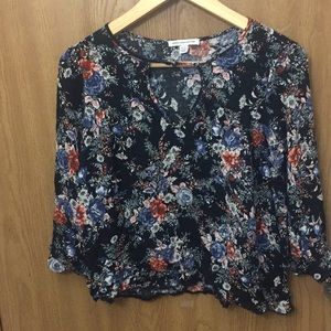 Long sleeve floral American Eagle blouse